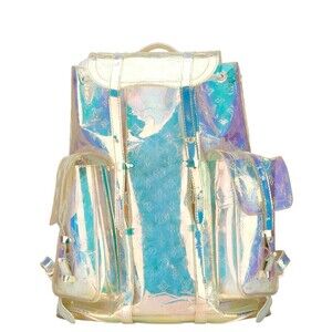 Louis Vuitton Monogram Leather Brown Prism Christopher Backpack Clear Leather